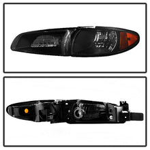 Load image into Gallery viewer, Xtune Crystal Headlights Pontiac Grand Prix (97-03) Black or Chrome w/ Amber Turn Signal Light - Black Alternate Image