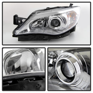 Xtune Projector Headlights Subaru WRX (08-14) [Halogen Models] Black or Chrome w/ Amber Turn Signal Lights
