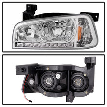 Load image into Gallery viewer, Xtune Crystal Headlights Dodge Charger (06-10) [w/ LED DRL Lights] Black / Chrome / Smoke w/ Amber Turn Signal Light - Black Alternate Image
