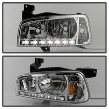 Load image into Gallery viewer, Xtune Crystal Headlights Dodge Charger (06-10) [w/ LED DRL Lights] Black / Chrome / Smoke w/ Amber Turn Signal Light - Black Alternate Image