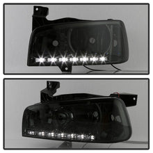 Load image into Gallery viewer, Xtune Crystal Headlights Dodge Charger (06-10) [w/ LED DRL Lights] Black / Chrome / Smoke w/ Amber Turn Signal Light - Black Alternate Image