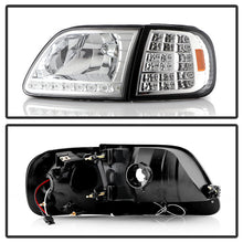 Load image into Gallery viewer, Xtune Crystal Headlights Ford Expedition (97-02) [w/ Clear LED DRL &amp; Corners] Black / Chrome / Smoke Alternate Image