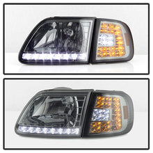 Load image into Gallery viewer, Xtune Crystal Headlights Ford Expedition (97-02) [w/ Clear LED DRL &amp; Corners] Black / Chrome / Smoke Alternate Image