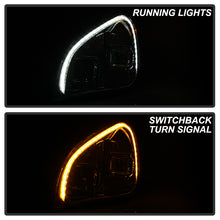Load image into Gallery viewer, Xtune Projector Headlights Freightliner Cascadia (08-17) [LED Tube DRL] Chrome w/ Amber Turn Signal Lights - Default Title Alternate Image