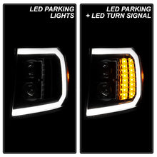 Load image into Gallery viewer, Xtune Projector Headlights Chevy Silverado (07-13) [w/ LED DRL Signal Lights] Black or Black Smoked w/ Amber Turn Signal Light - Black Alternate Image