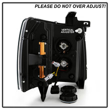 Load image into Gallery viewer, Xtune Projector Headlights Chevy Silverado (07-13) [w/ LED DRL Signal Lights] Black or Black Smoked w/ Amber Turn Signal Light - Black Alternate Image