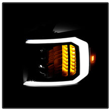 Load image into Gallery viewer, Xtune Projector Headlights Chevy Silverado (07-13) [w/ LED DRL Signal Lights] Black or Black Smoked w/ Amber Turn Signal Light - Black Alternate Image
