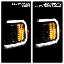 Load image into Gallery viewer, Xtune Projector Headlights Chevy Silverado (07-13) [w/ LED DRL Signal Lights] Black or Black Smoked w/ Amber Turn Signal Light - Black Alternate Image