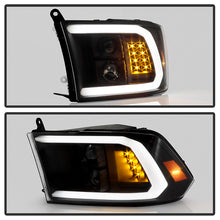 Load image into Gallery viewer, Xtune Projector Headlights Dodge Ram (09-18) [w/ LED DRL] Black or Chrome w/ Amber Turn Signal Light - Black Alternate Image