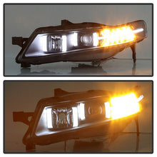 Load image into Gallery viewer, Xtune Projector Headlights Acura TL w/ OEM HID (04-08) Light Tube DRL in Black or Chrome w/ Amber Turn Signal Lights - Black Alternate Image