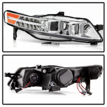 Load image into Gallery viewer, Xtune Projector Headlights Acura TL w/ OEM HID (04-08) Light Tube DRL in Black or Chrome w/ Amber Turn Signal Lights - Black Alternate Image