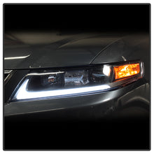 Load image into Gallery viewer, Xtune Projector Headlights Acura TSX (04-08) [w/ Light Tube DRL] Black / Black Smoked / Chrome w/ Amber Turn Signal Lights Alternate Image