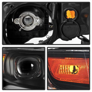 Xtune Projector Headlights Acura TSX (04-08) [w/ Light Tube DRL] Black / Black Smoked / Chrome w/ Amber Turn Signal Lights