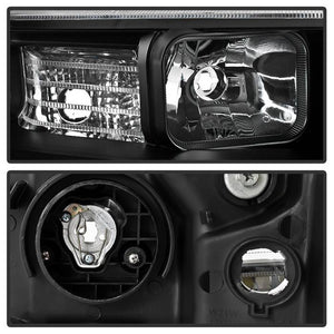 Xtune Projector Headlights Acura TSX (04-08) [w/ Light Tube DRL] Black / Black Smoked / Chrome w/ Amber Turn Signal Lights