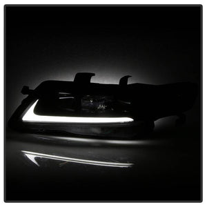 Xtune Projector Headlights Acura TSX (04-08) [w/ Light Tube DRL] Black / Black Smoked / Chrome w/ Amber Turn Signal Lights