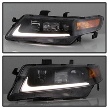 Load image into Gallery viewer, Xtune Projector Headlights Acura TSX (04-08) [w/ Light Tube DRL] Black / Black Smoked / Chrome w/ Amber Turn Signal Lights Alternate Image