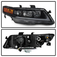 Load image into Gallery viewer, Xtune Projector Headlights Acura TSX (04-08) [w/ Light Tube DRL] Black / Black Smoked / Chrome w/ Amber Turn Signal Lights Alternate Image