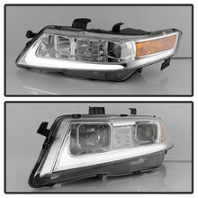 Load image into Gallery viewer, Xtune Projector Headlights Acura TSX (04-08) [w/ Light Tube DRL] Black / Black Smoked / Chrome w/ Amber Turn Signal Lights Alternate Image