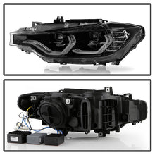 Load image into Gallery viewer, Xtune Projector Headlights BMW 320i 328i 330i 335i 340i F30 (12-19) [w/LED DRL] Black / Black Smoke w/ Amber Turn Signal Lights Alternate Image