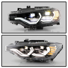 Load image into Gallery viewer, Xtune Projector Headlights BMW 320i 328i 330i 335i 340i F30 (12-19) [w/LED DRL] Black / Black Smoke w/ Amber Turn Signal Lights Alternate Image