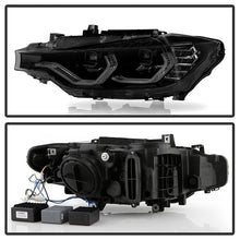 Load image into Gallery viewer, Xtune Projector Headlights BMW 320i 328i 330i 335i 340i F30 (12-19) [w/LED DRL] Black / Black Smoke w/ Amber Turn Signal Lights Alternate Image