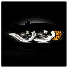 Load image into Gallery viewer, Xtune Projector Headlights BMW 320i 328i 330i 335i 340i F30 (12-19) [w/LED DRL] Black / Black Smoke w/ Amber Turn Signal Lights Alternate Image