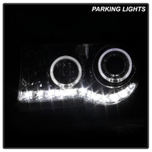 Load image into Gallery viewer, Xtune Projector Headlights Chrysler 300C (05-10) [w/ Halo LED Lights] Black or Chrome w/ Amber Turn Signal Light - Black Alternate Image