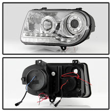 Load image into Gallery viewer, Xtune Projector Headlights Chrysler 300C (05-10) [w/ Halo LED Lights] Black or Chrome w/ Amber Turn Signal Light - Black Alternate Image