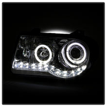 Load image into Gallery viewer, Xtune Projector Headlights Chrysler 300C (05-10) [w/ Halo LED Lights] Black or Chrome w/ Amber Turn Signal Light - Black Alternate Image