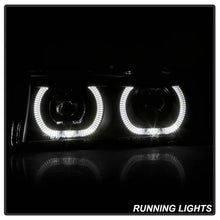 Load image into Gallery viewer, Xtune Projector Headlights Chevy Avalanche w/ Body Cladding (02-06) [Halo DRL LED Light Bar - Halogen Model] Black or Chrome w/ Amber Turn Signal Alternate Image