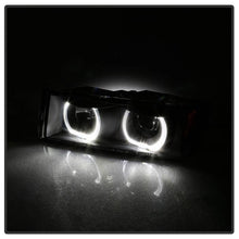 Load image into Gallery viewer, Xtune Projector Headlights Chevy Avalanche w/ Body Cladding (02-06) [Halo DRL LED Light Bar - Halogen Model] Black or Chrome w/ Amber Turn Signal Alternate Image