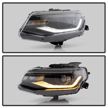 Load image into Gallery viewer, Xtune Projector Headlights Chevy Camaro (16-18) [w/ Sequential LED Signal Lights] Black Smoked w/ Amber Turn Signal Light - Default Title Alternate Image