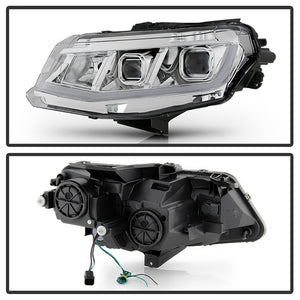 Xtune Projector Headlights Chevy Camaro (16-18) [Light Tube DRL - Halogen Model] Black or Chrome w/ Amber Turn Signal