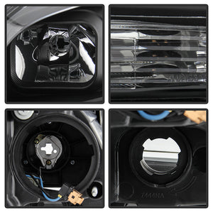 Xtune Projector Headlights Chevy Malibu (13-15) [DRL Light Bar - Halogen Model] Black or Chrome w/ Amber Turn Signal