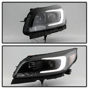 Xtune Projector Headlights Chevy Malibu (13-15) [DRL Light Bar - Halogen Model] Black or Chrome w/ Amber Turn Signal