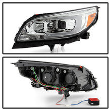 Load image into Gallery viewer, Xtune Projector Headlights Chevy Malibu (13-15) [DRL Light Bar - Halogen Model] Black or Chrome w/ Amber Turn Signal Alternate Image