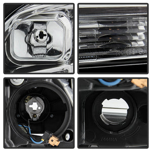 Xtune Projector Headlights Chevy Malibu (13-15) [DRL Light Bar - Halogen Model] Black or Chrome w/ Amber Turn Signal