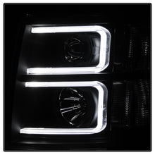 Load image into Gallery viewer, Xtune Projector Headlights Chevy Silverado (07-14) [w/ Halo LED DRL Lights] Black or Chrome w/ Amber Turn Signal Light Alternate Image