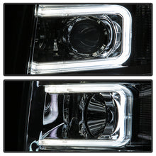 Load image into Gallery viewer, Xtune Projector Headlights Chevy Silverado (07-14) [w/ Halo LED DRL Lights] Black or Chrome w/ Amber Turn Signal Light Alternate Image