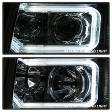 Load image into Gallery viewer, Xtune Projector Headlights Chevy Silverado (07-14) [w/ Halo LED DRL Lights] Black or Chrome w/ Amber Turn Signal Light Alternate Image