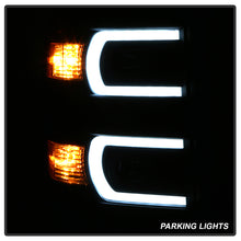 Load image into Gallery viewer, Xtune Projector Headlights Chevy Silverado 1500 (14-15) [DRL Light Bar - Halogen Model] Black or Chrome w/ Amber Turn Signal - Black Alternate Image