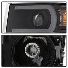 Load image into Gallery viewer, Xtune Projector Headlights Chevy Silverado 1500 (14-15) [DRL Light Bar - Halogen Model] Black or Chrome w/ Amber Turn Signal - Black Alternate Image