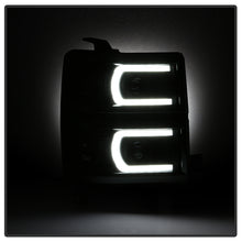 Load image into Gallery viewer, Xtune Projector Headlights Chevy Silverado 1500 (14-15) [DRL Light Bar - Halogen Model] Black or Chrome w/ Amber Turn Signal - Black Alternate Image