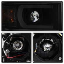 Load image into Gallery viewer, Xtune Projector Headlights Chevy Silverado 1500 (14-15) [DRL Light Bar - Halogen Model] Black or Chrome w/ Amber Turn Signal - Black Alternate Image
