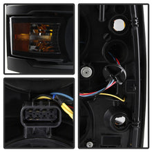 Load image into Gallery viewer, Xtune Projector Headlights Chevy Silverado 1500 (14-15) [DRL Light Bar - Halogen Model] Black or Chrome w/ Amber Turn Signal - Black Alternate Image