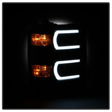 Load image into Gallery viewer, Xtune Projector Headlights Chevy Silverado 1500 (14-15) [DRL Light Bar - Halogen Model] Black or Chrome w/ Amber Turn Signal - Black Alternate Image