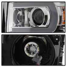 Load image into Gallery viewer, Xtune Projector Headlights Chevy Silverado 1500 (14-15) [DRL Light Bar - Halogen Model] Black or Chrome w/ Amber Turn Signal - Black Alternate Image