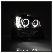 Load image into Gallery viewer, Xtune Projector Headlights Chevy Silverado (03-06) [Black w/ Amber Turn Signal Light] w/ or w/o Bumper Lights - w/ Bumper Lights Alternate Image