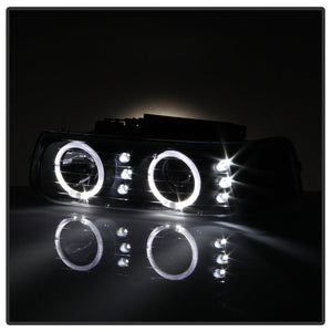 Xtune Projector Headlights Chevy Suburban 1500/2500 (00-06) [w/ Bumper Light & LED Halo] Black