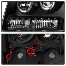 Load image into Gallery viewer, Xtune Projector Headlights Chevy Tahoe (07-14) [w/ Halo LED Lights] Black or Black Smoked w/ Amber Turn Signal Light - Black Alternate Image